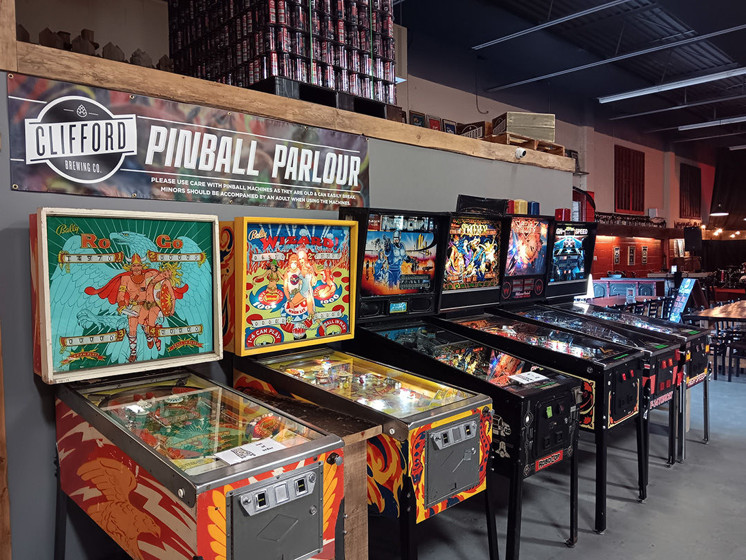 Rotating Pinball Machines at Clifford Brewing